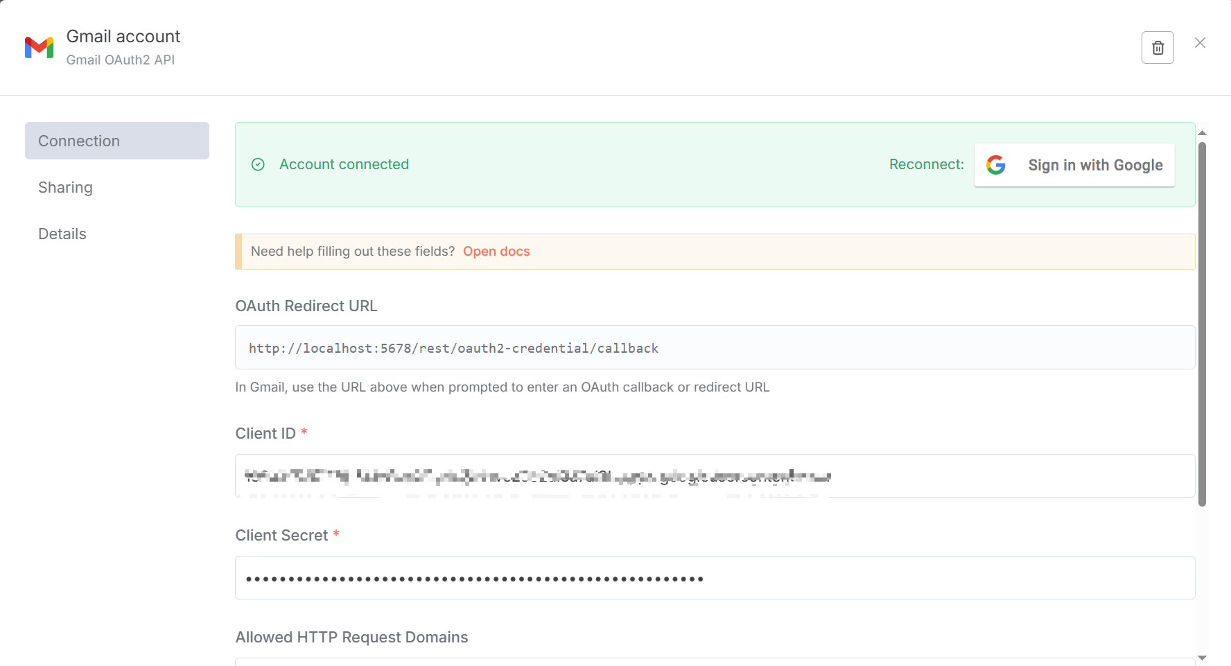 Gmail账号加载成功图